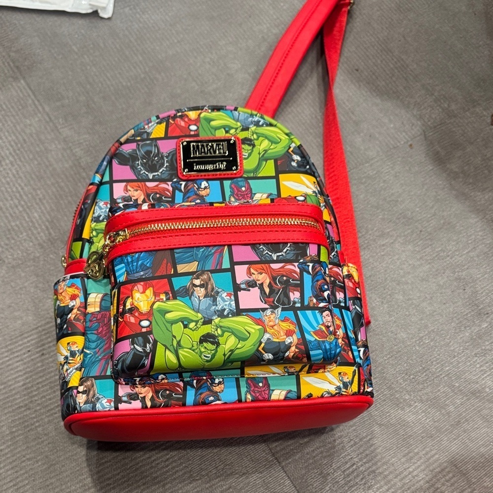 Loungefly Marvel Comic Heroes Colorful Mini Backpack Brand New with Tags